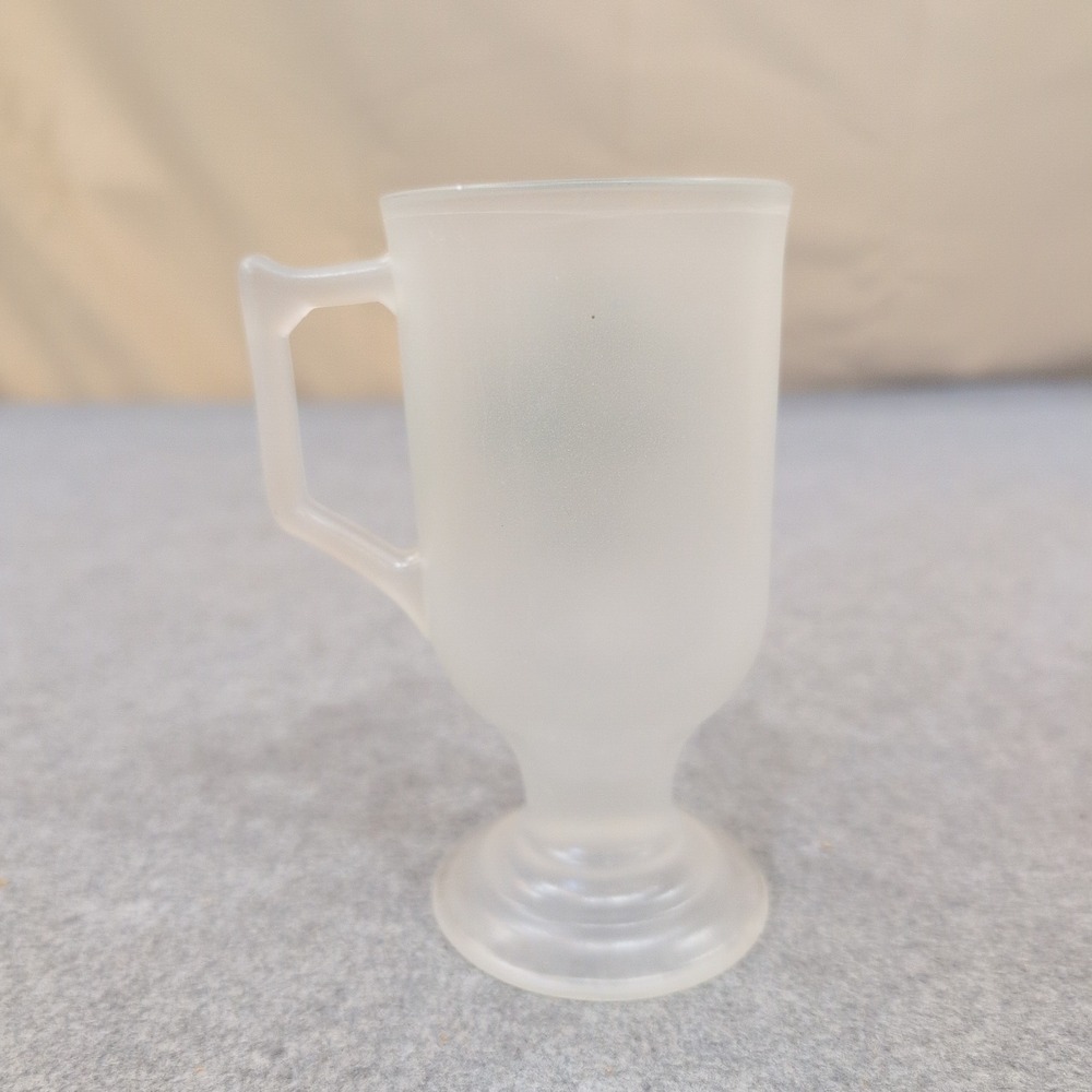 Mary Mahoney's Old French House Biloxi MS Frosted Glass Footed Mug Souvenir - Picture 3 of 5